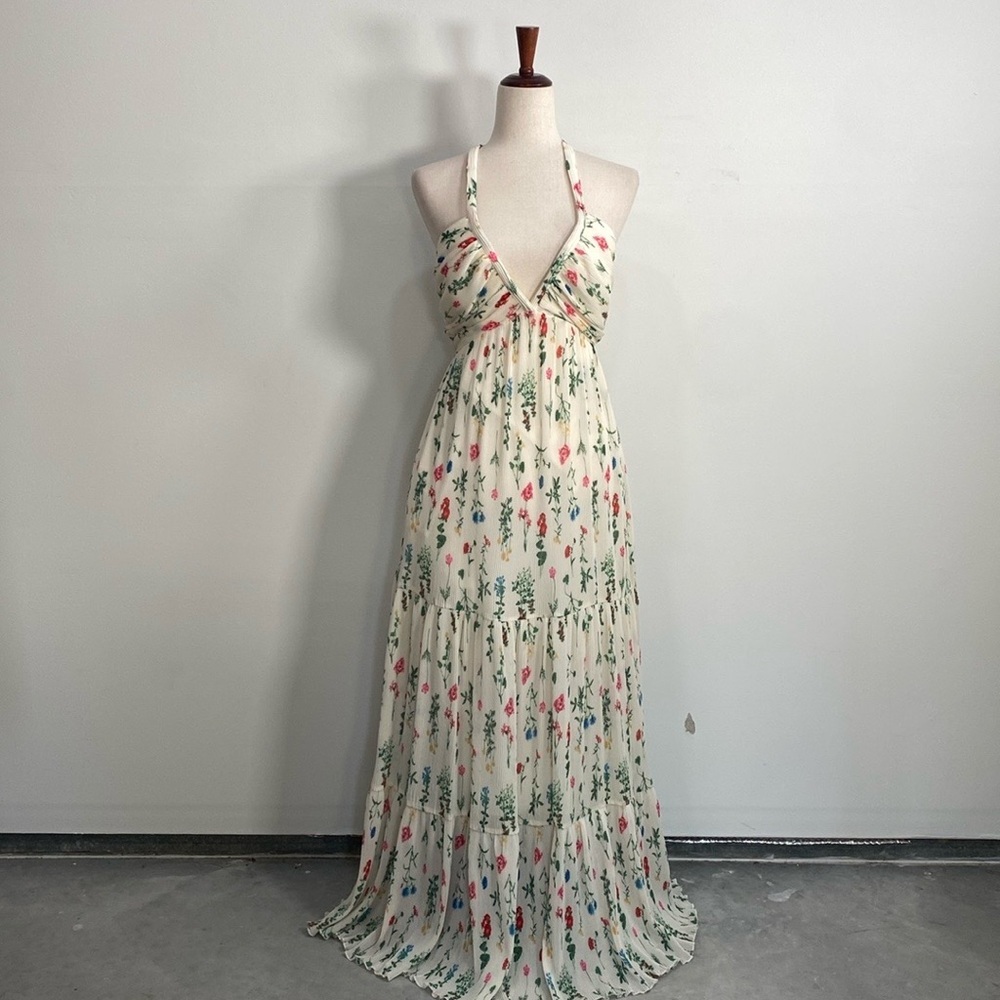 CeCe  Sleeveless Floral Open Back Maxi Dress Wedding Guest 12 - Picture 2 of 14